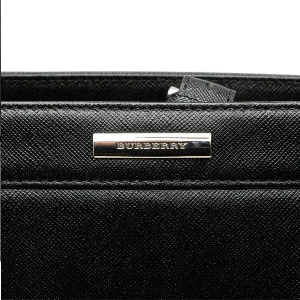Burberry Black Textured Handbag - Picture 6 of 11